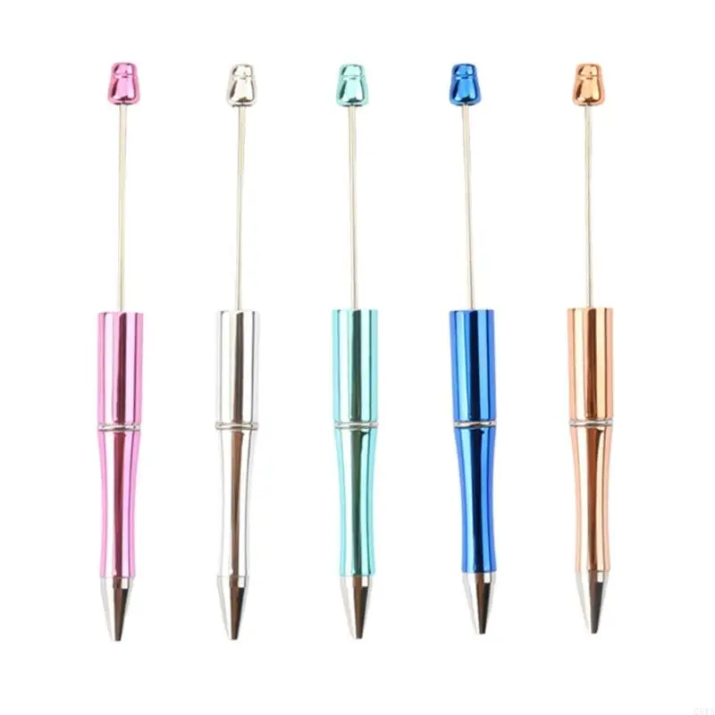 Q5WA 5pieces DIY Beadable Ballpoint ручка смешная писательская ручка шариковая ручка для мальчика девочки Kid Class Награда за
