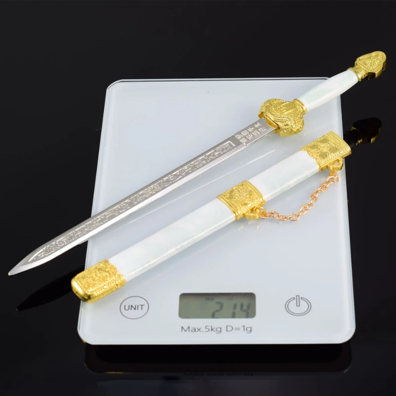 30 ซม./11.81in จีนโบราณสิบที่มีชื่อเสียงดาบ Ming Yongle ดาบ sheath เย็นอาวุธรุ่นประณีตหัตถกรรมเดสก์ท็อปเครื่องประดับ