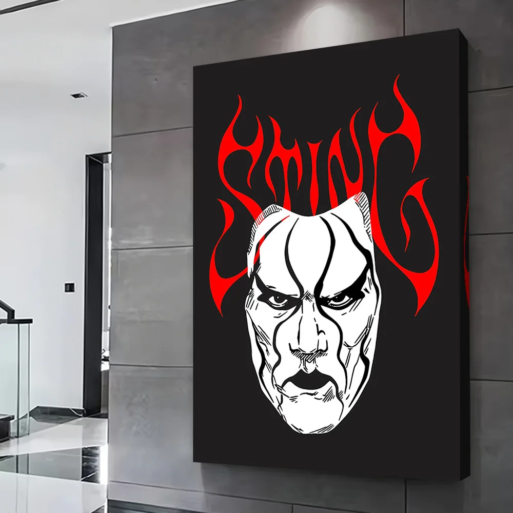 Sting Wrestling Character Portrait Printing Poster Customizable Pictures Wall Art Canvas Painting for Home and Decoration Room