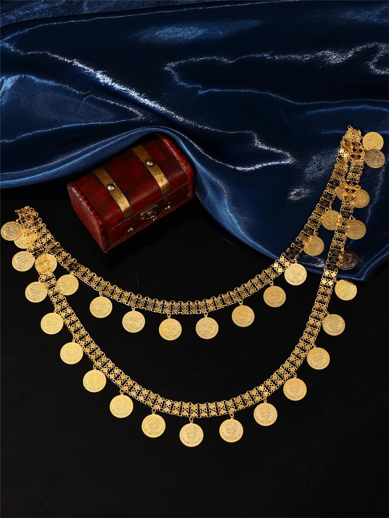 

1. Модная женская цепочка для тела и цепочка на плечо с подвеской в виде турецкой монеты, женская праздничная одежда для банкета, ювелирные изделия