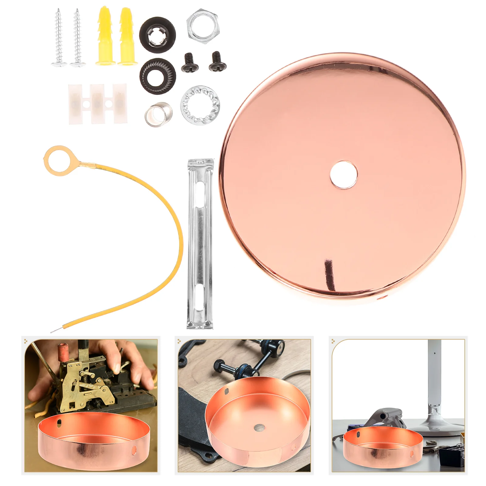 

Ceiling Lamp Tray Light Plate Iron Canopy Fixture Mounting Bracket Pendant Parts Cover Ch canopy lights plate ceiling