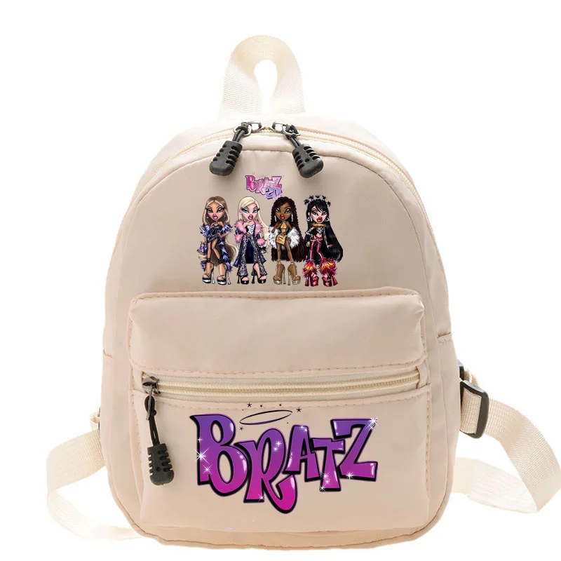 Bratzs Anime Damesrugzak 2024 Trendy Mode College-Stijl Damestas Cool Tienermeisje Ontwerp Schattige Mini Handige Rugzak