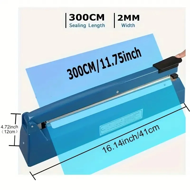 Banc de chaleur électrique pour aliments, scellant de sacs à impulsions, sacs en plastique de 11 pouces, machine d'emballage de cuisine domestique portable