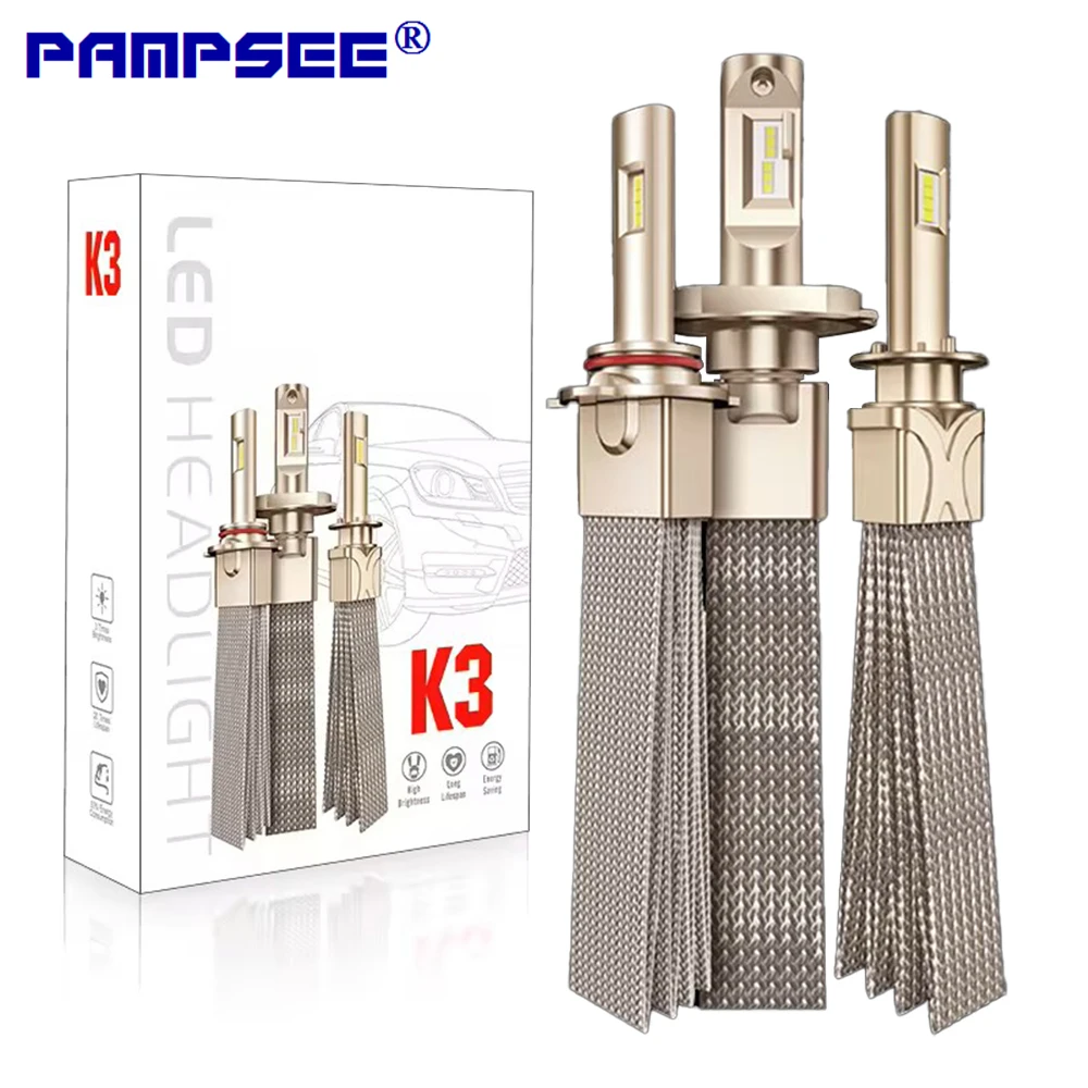 H7 Car LED Headlight with Braid Radiating 150W 50000LM Lamp Bulb H1 H3 H4 H7 H11 H13 H27 9004 HB3 9006/HB4 Light 6500K