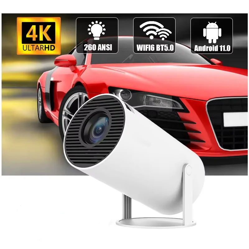 New 2024 4K Android 11 Dual Wifi6 200 ANSI Allwinner H713 BT5.0 1080P 1280*720P Home Cinema Outdoor portable Projetor