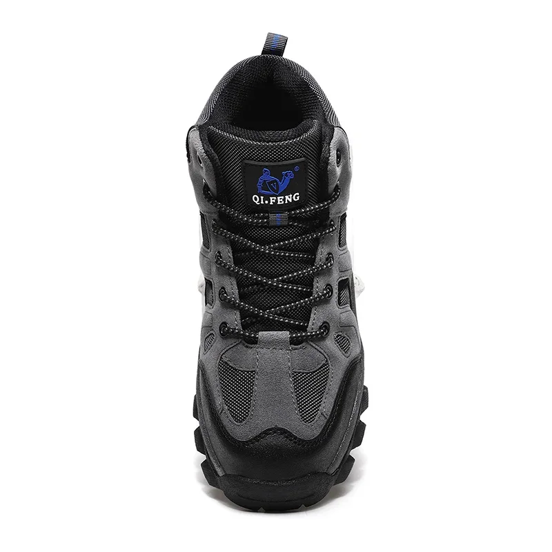 Leather Men Boots Winter with Fur Super Warm Snow Boots Men Winter Work Casual Shoes Sneakers High Top Rubber Ankle Boots Female