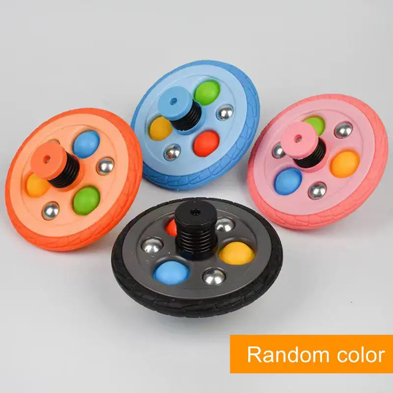 Fidget Sensory Spring Tire Toys Spring Mechanism Bubble Pop Rubber Tire Fidget Gyro Toys Spring Mechanism Bubble Pop Rubber Tire