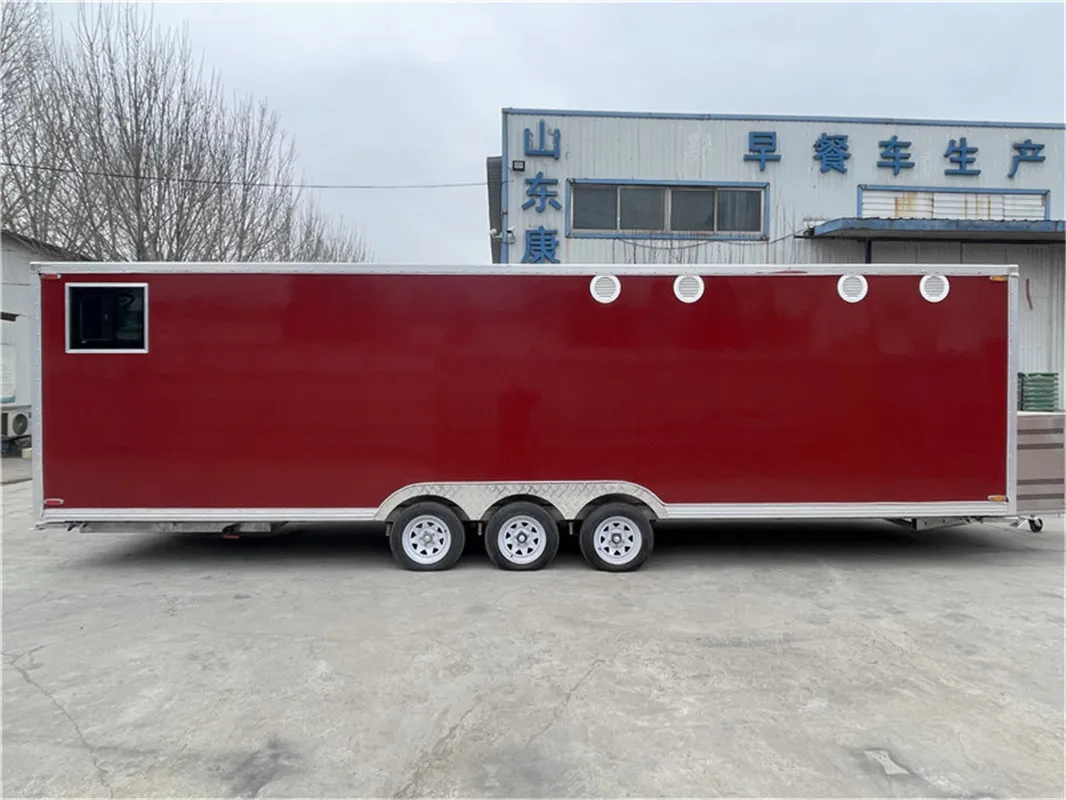 12ft Commercial Food Vans Concession Street Mobile Truck Cart Fast Food Trailer With Full Kitchen For Sale USA Europe Australia