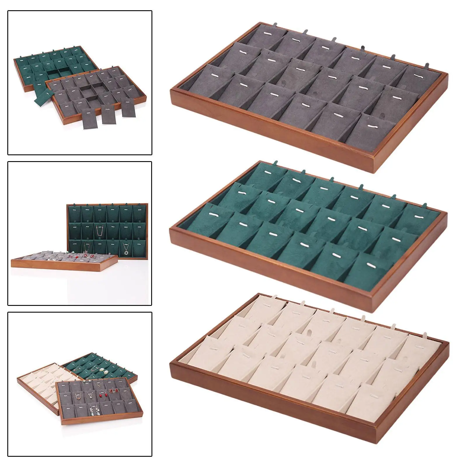 

Jewelry Tray Necklace Pendant Storage Tray Showcase Dresser Multipurpose Jewelry Storage Case for Jewelry Store Shopping Mall