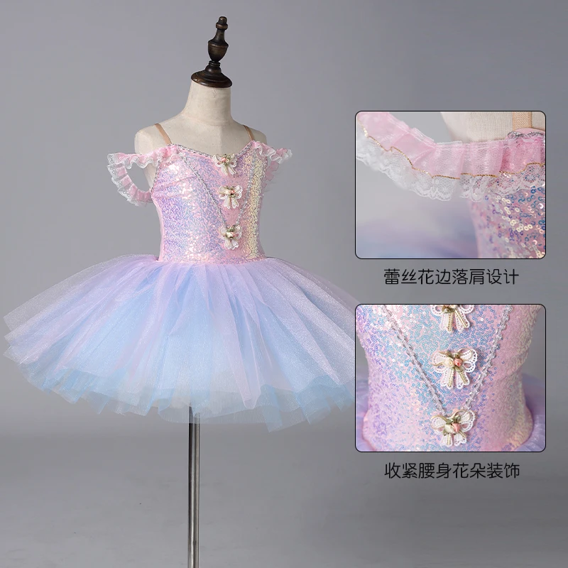 تنورة باليه للفتيات، تنورة منتفخة للأطفال، فستان تول للأطفال الصغار، زي أداء، تنورة توتو من التول الناعم، رقصة الأميرة