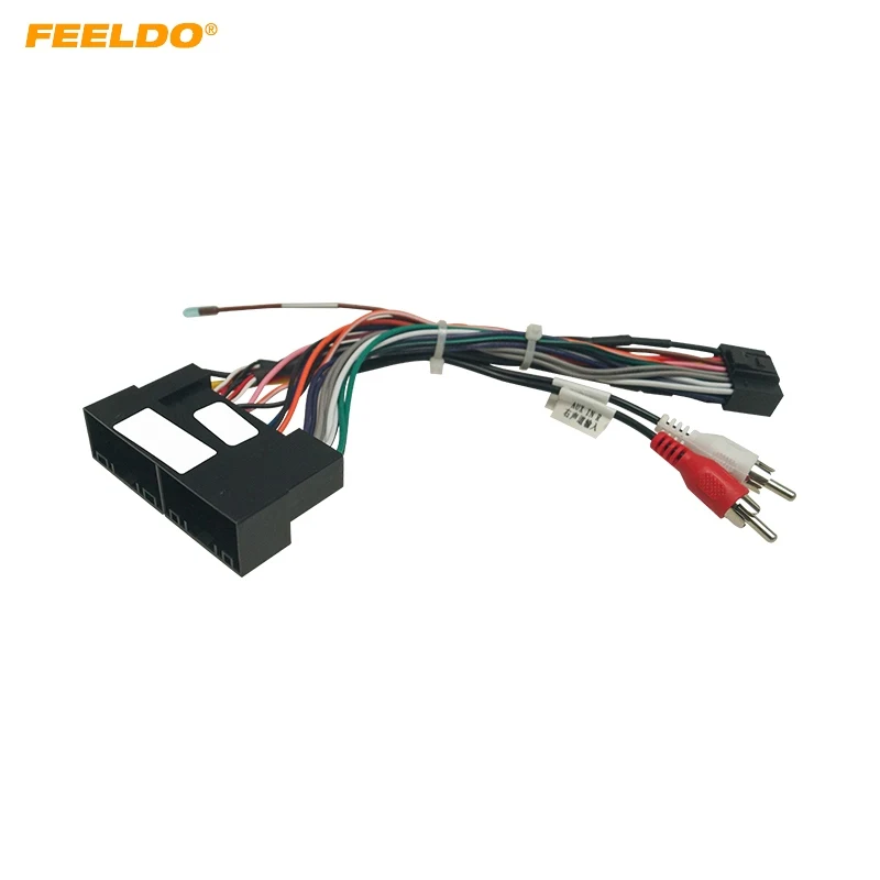 5Pcs Car 16PIN Radio Wiring Harness Adaptor With RCA Audio Heads For KIA Carens IX35 K2/K3/K4/K5
