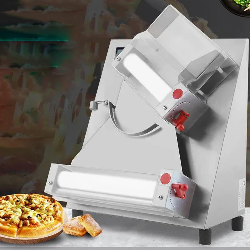 

Commercial Pizza Paste Pressing Machine Round Divider Maker Bread Skin Making Roller Kneader Electric Dough Sheeter