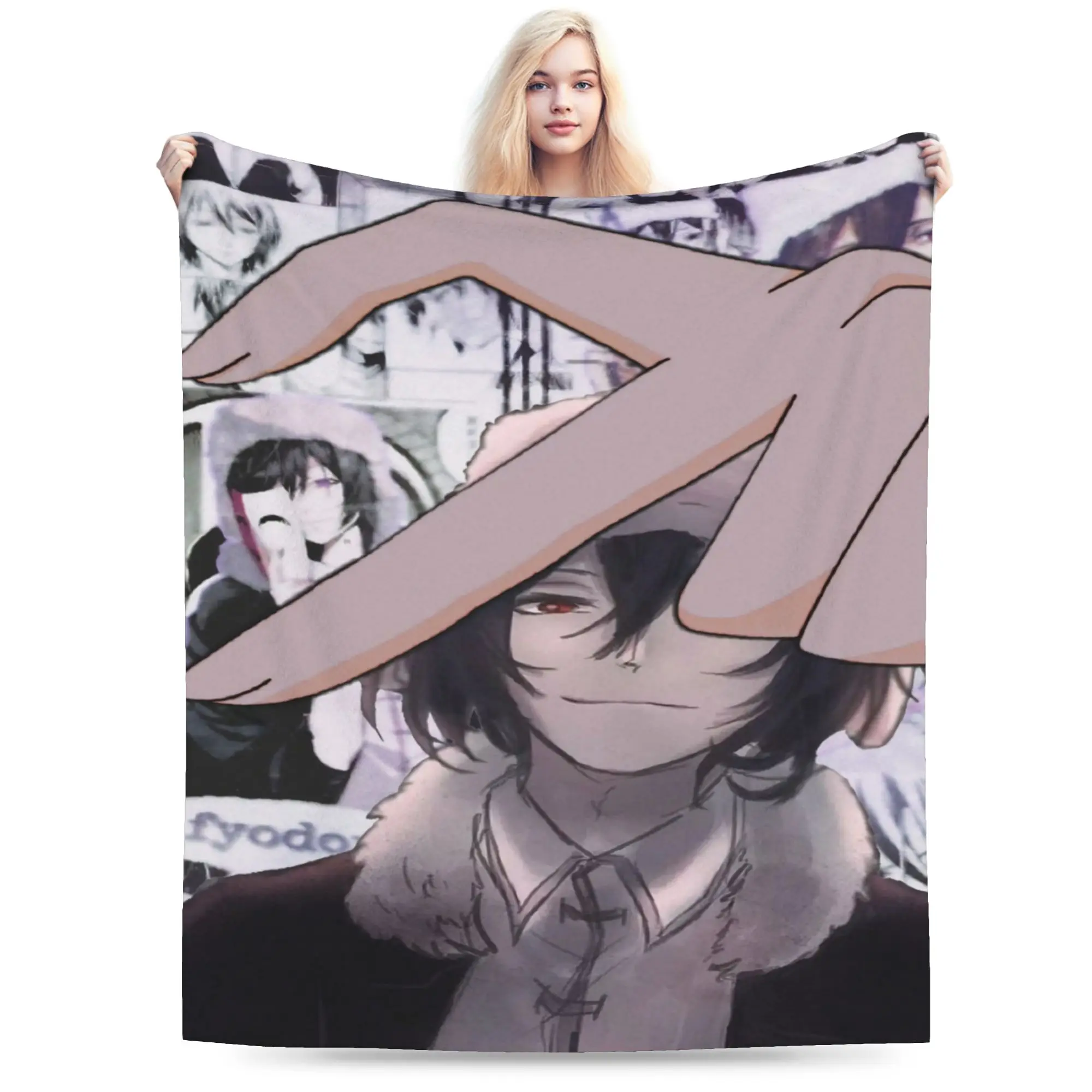 Fyodor D From B-Bungo Stray Dogs Warm Soft Blankets  Travel Plush Bedding Throws Novelty Home Decor Bedspread Sofa Bed Cover