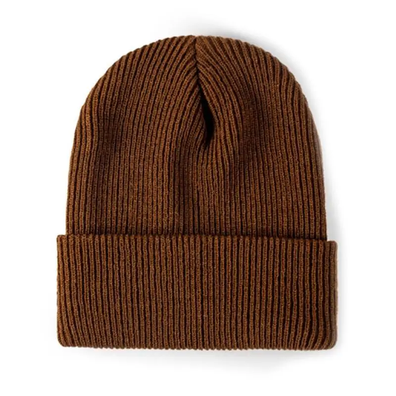 Warm Knitted Wool Cap Unisex Beanie Hat Winter Chunky Cable Knit Hats Soft Stretch Thick Knitted Cap for Cold Weather