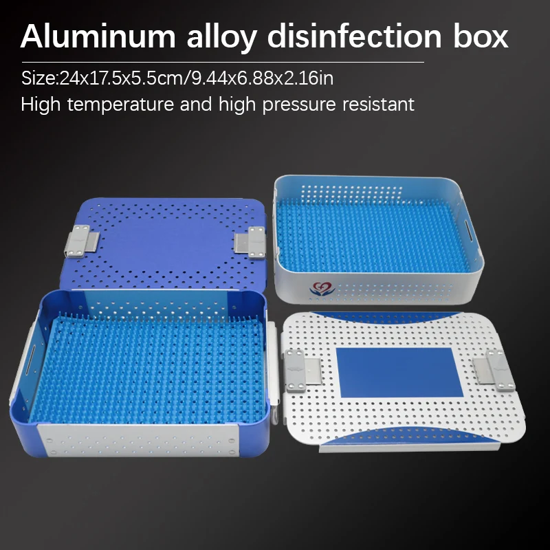 Aluminum alloy instrument sterilization box, orthopedic pet microsurgical instrument sterilization box