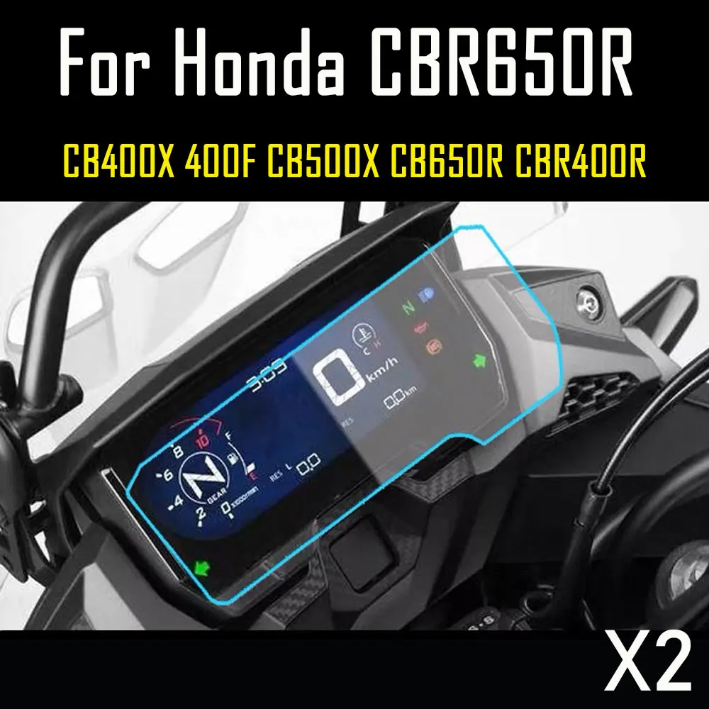 

2 PCS Motorcycle Speedometer Dashboard Instrument Screen TPU Protection Film for Honda CB400X 400F CB500X CB650R CBR400R CBR650R