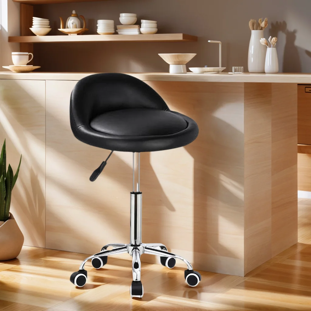 

Tattoo Stool with Wheels Salon Hairdressing Liftable Barber Stylis Rotatable Furniture Beauty Pulley Chair Swivel Rolling Stool