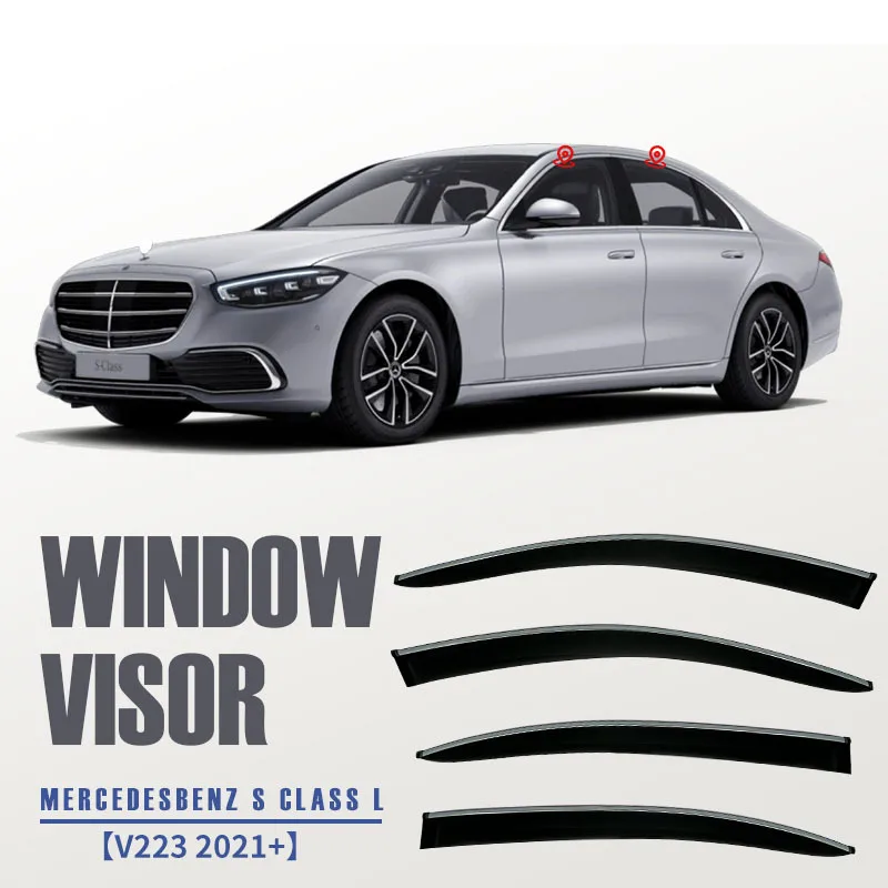 

For Mercedes Benz S CLASS W221 W222 V223 Car Window Visor Awning Shelters Windshield Side Window Rain Sun Shade Auto Accessories