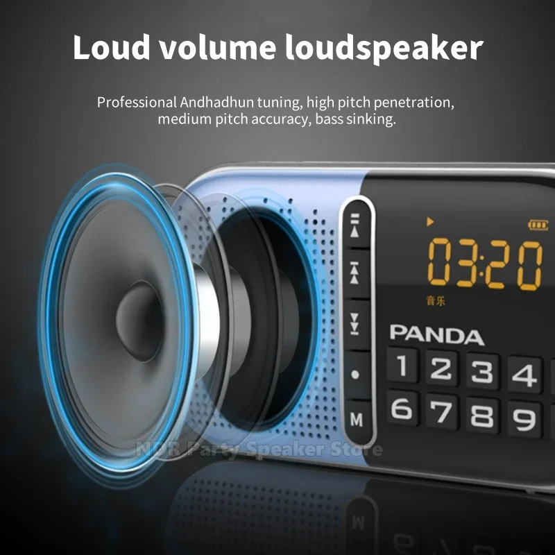 Pocket Digital MP3 Radio LED Display Rechargeable Radio Portable FM Radios TF Card/headset Player Multifunctional Speakers