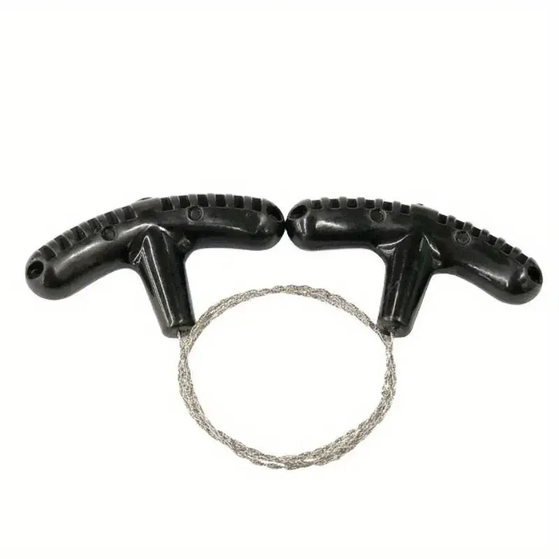 منشار سلكي محمول مع مقبض إصبع للتخييم في الهواء الطلق والمشي لمسافات طويلة جيب دليل قطع سلسلة مناشير أداة البقاء على قيد الحياة #5