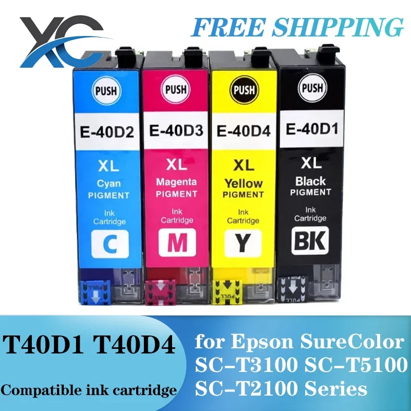 T40D1 T40D2 T40D3 T40D4 T40D Compatible Printer Inkjet Ink Cartridge for Epson SureColor SC-T3100 SC-T5100 SC-T2100 Series