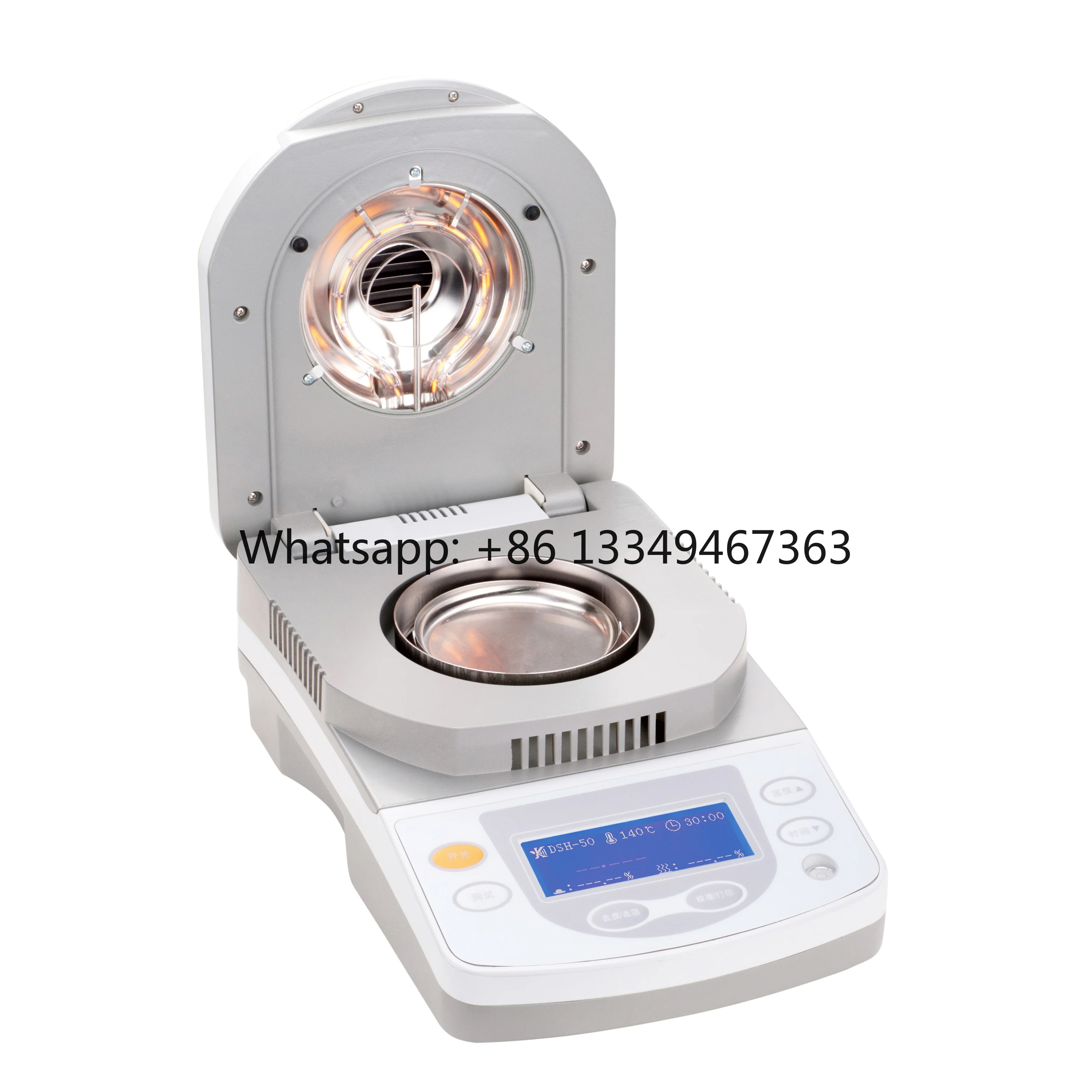 Professional Laboratory LCD Manual Automatic Timed Duration Digital Fast Tester Meter Halogen Drying Method Moisture Analyzer
