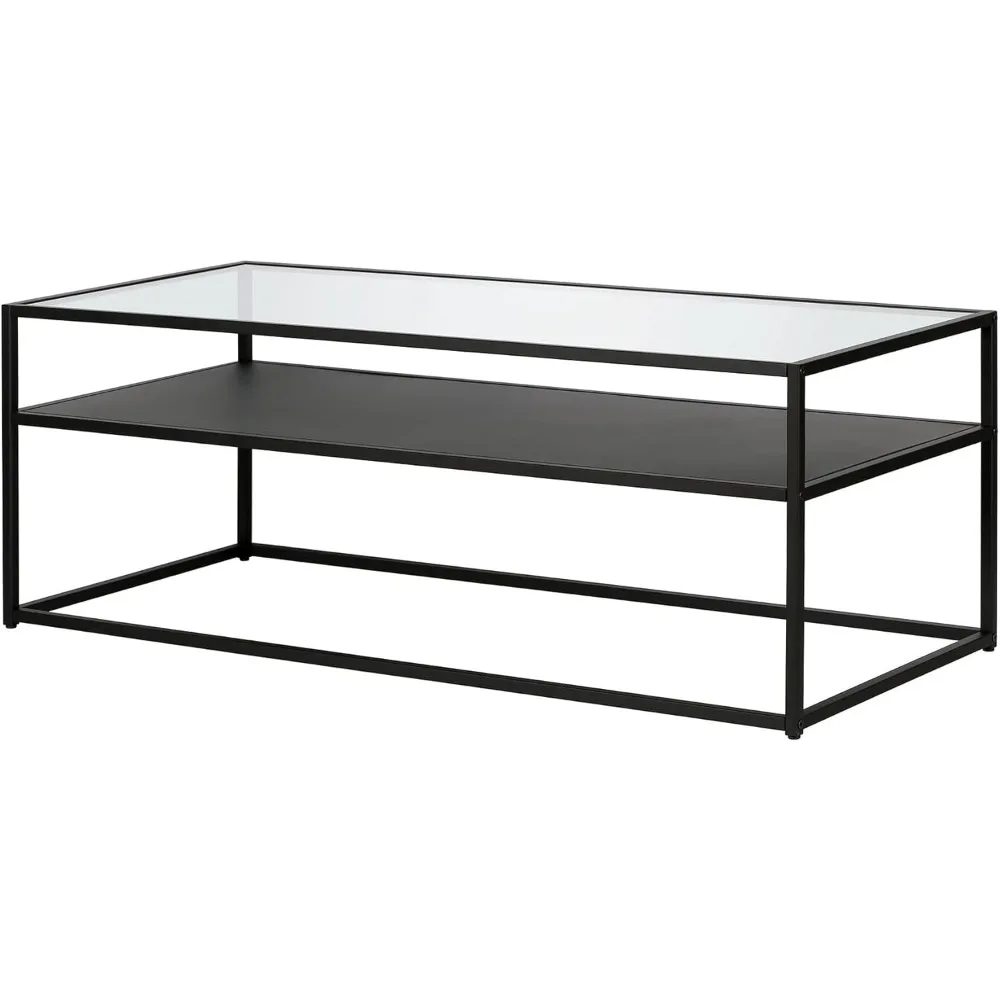 Tea and Coffee Tables for Living Room Ada 46'' Wide Rectangular Coffee Table in Blackened Bronze Furniture End of Tables Dining