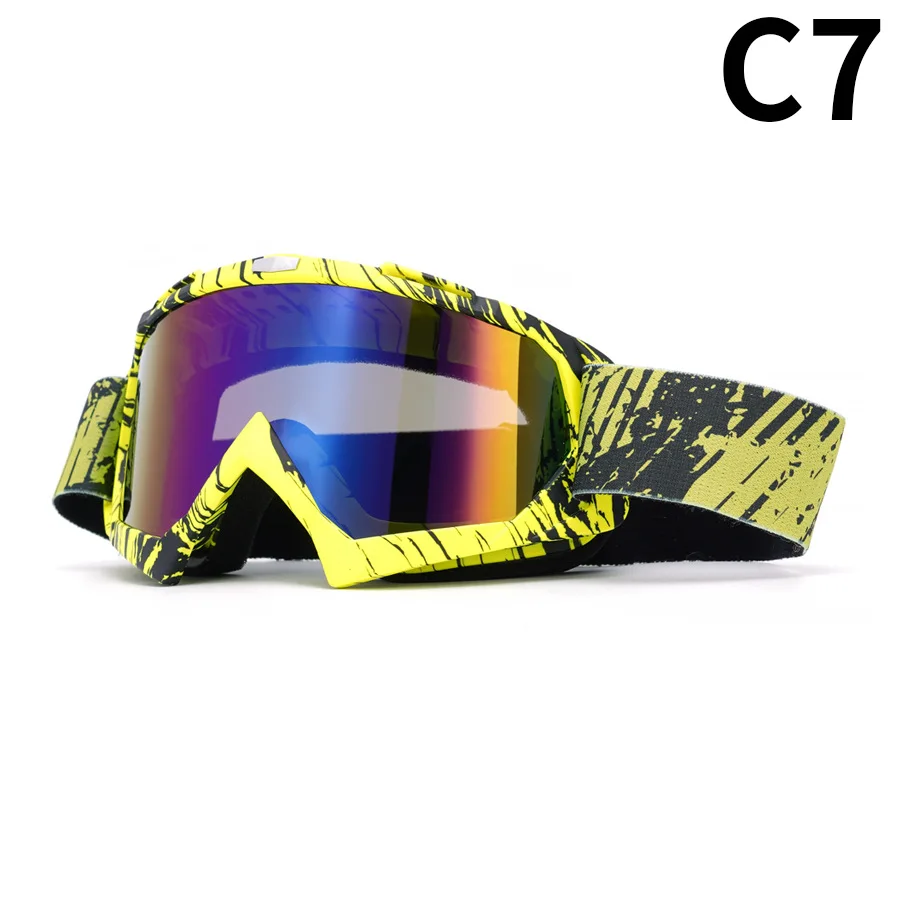 Unisex Water Transfer Printing Off-Road Motorcycle Goggles, Outdoor Riding Windproof Goggles, Multifunctional Ski Sports Glasses 3