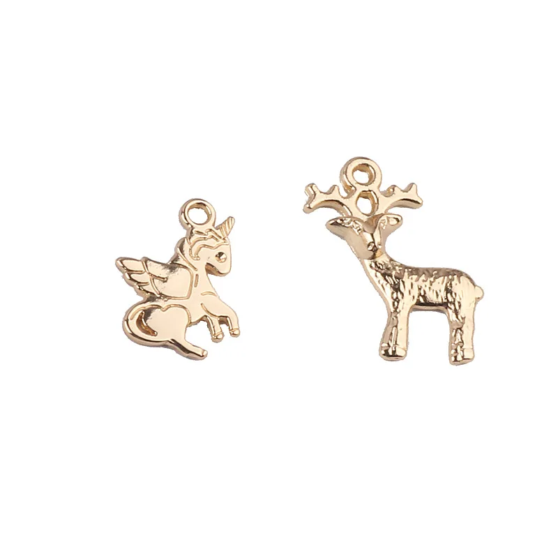 10 قطع diy الاكسسوارات سبيكة سين هندسية الأيائل القرط المنتجات اليدوية المواد ياردروب سوار قلادة قلادة سحر