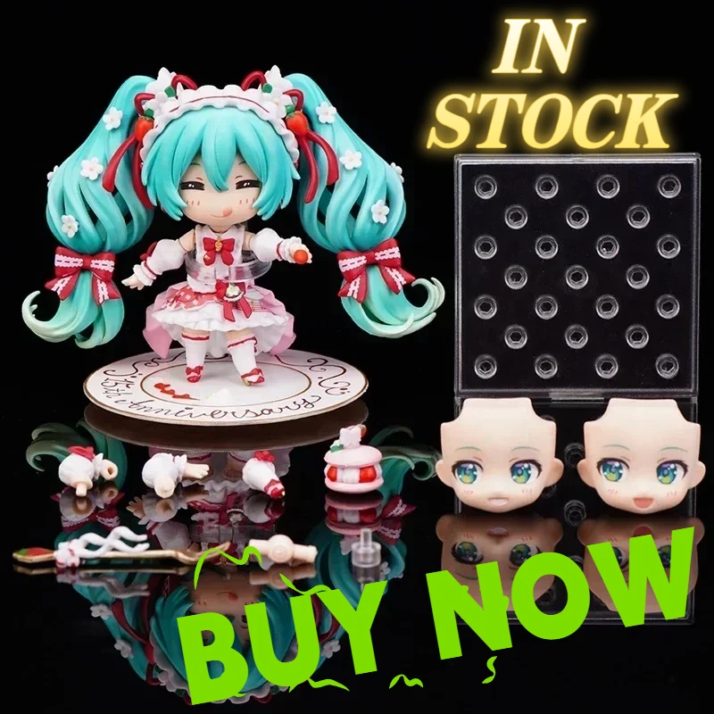 

IN STOCK HOT #1939 Hatsune Miku Anime Figure 15th Anniversary Strawberry Miku Action Figure PVC Collection Model Doll Toys Gift