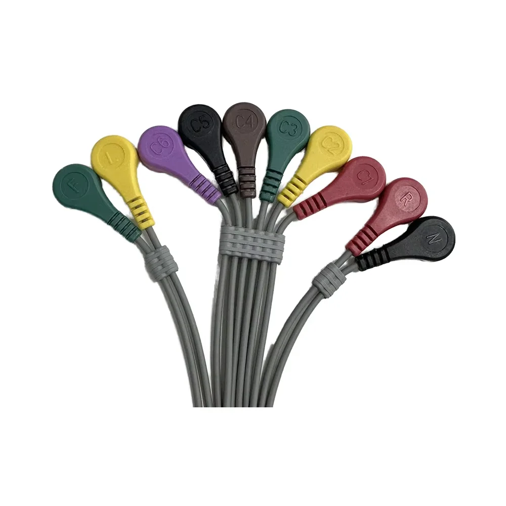 Compatible GE SEER ECG Dynamic Monitoring Cable with 10-lead Snap-on Connector 2107228-00