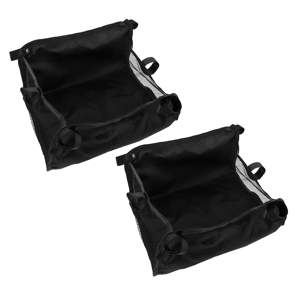 

2pcs Baby Stroller Storage Basket Pushchair Organizer Large Capacity Underseat Cargo Bag Durable Material Easy Installation For