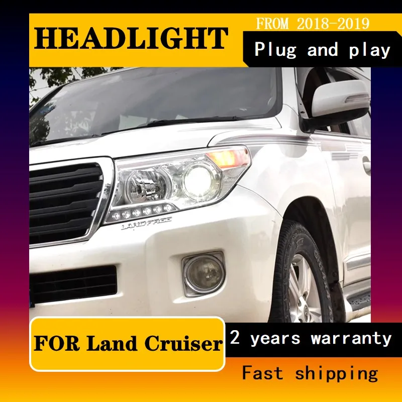 

Car Styling for Toyota Land Cruiser Front Light 2007-2015 Land Cruiser Head Lamp Drl Projector Lens Automotive Accessories