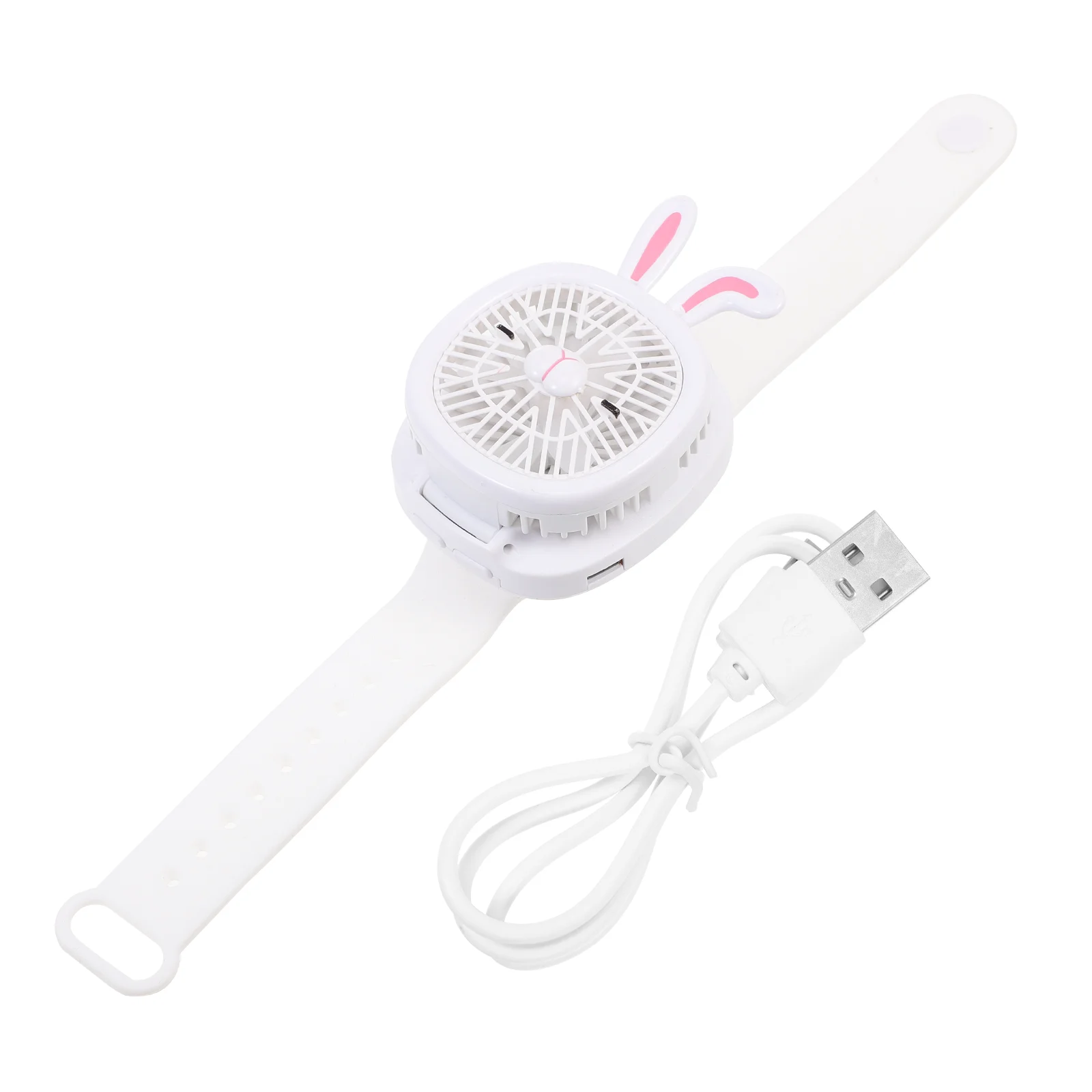 

Cartoon Watch Fan Hand Small Plastic Wrist Straps Portable USB Rechargeable Toddler Summer Comfort Practical