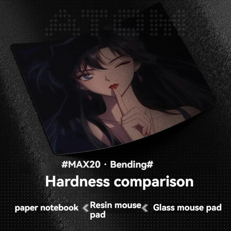 ATOM Resin Mouse Pads Customized Crystal Snow/Sand Mist Gaming Mats Desk Pad for PC FPS Gaming Mouse Pad Offices Accessories