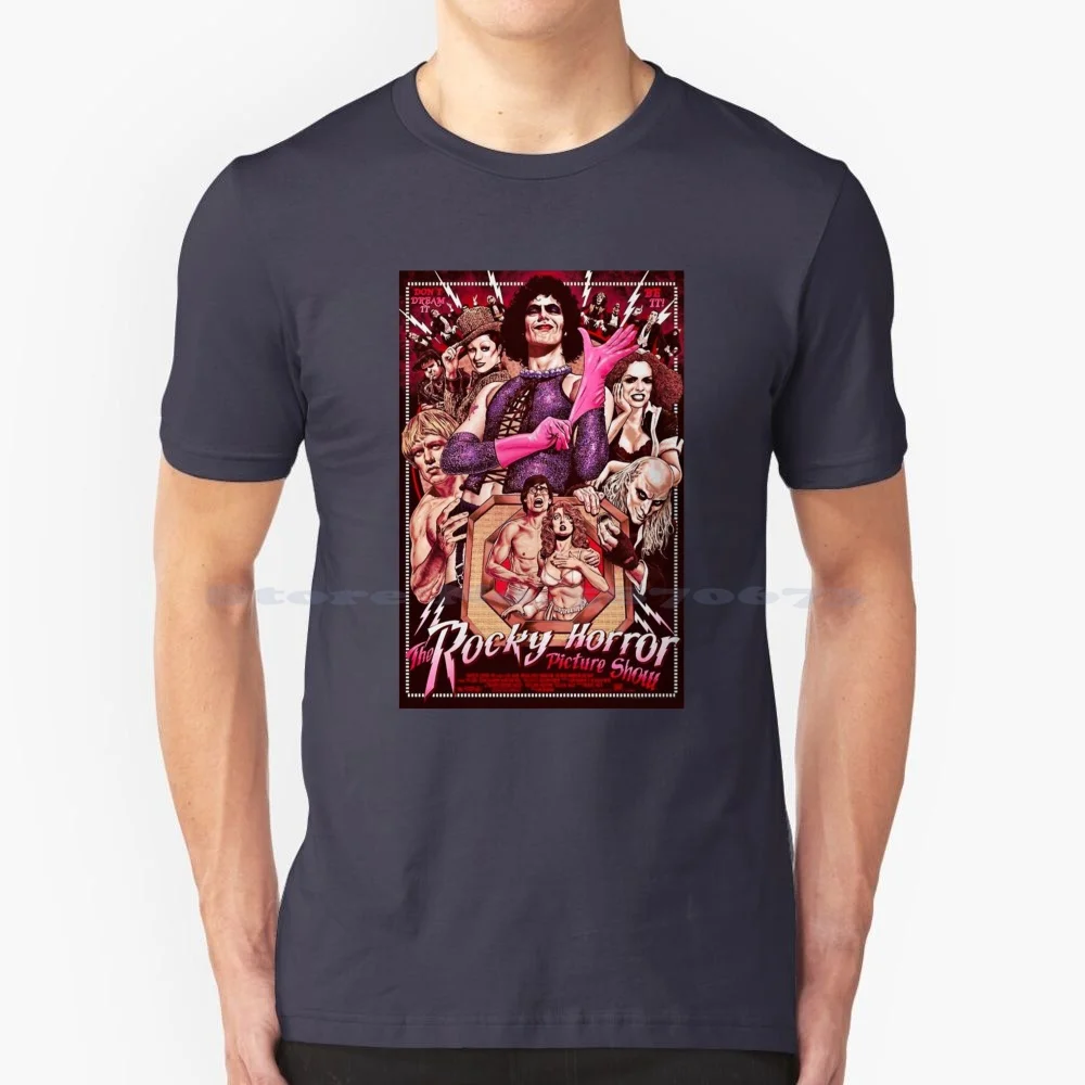 The Rocky Horror Picture Show T Shirt 100% Cotton Tee The Rocky Horror Picture Show Tim Curry Film Trhps Magenta Dr Frank N