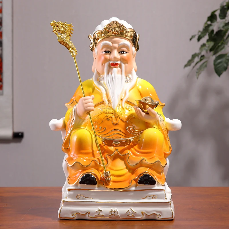 

Southeast Asia TU DI GONG God of wealth BUDDHA figure home Altar shop Worship efficacious Talisman family Mascot statue