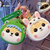 Pendant Headphone Bag Key Ring Mini Wallet Zipper Change Purse Coin Purse Keychain Purse With Keychain Shiba Inu Dog Keychain