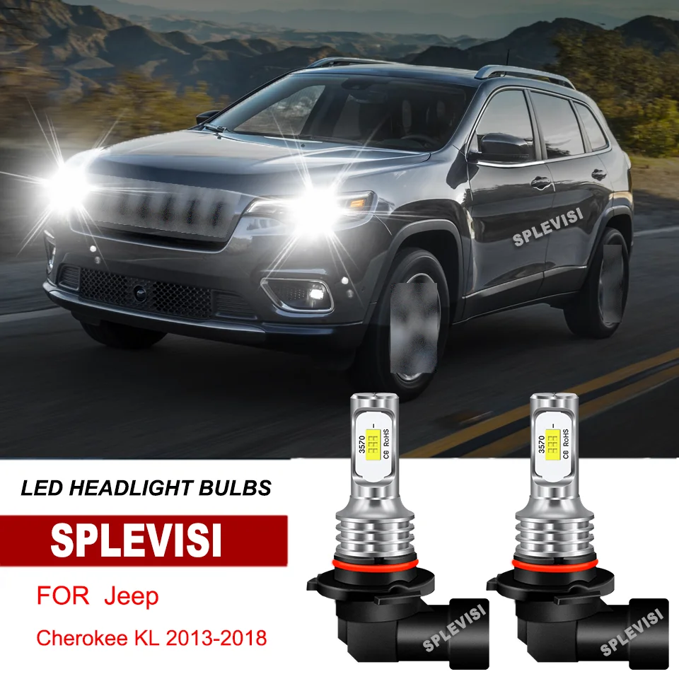 

2x 9012 HIR2 Car LED Headlight Bulbs 6000K White IP67 Aluminum For Jeep Cherokee KL 2013-2018 Land Rover Discovery IV 2010-2022