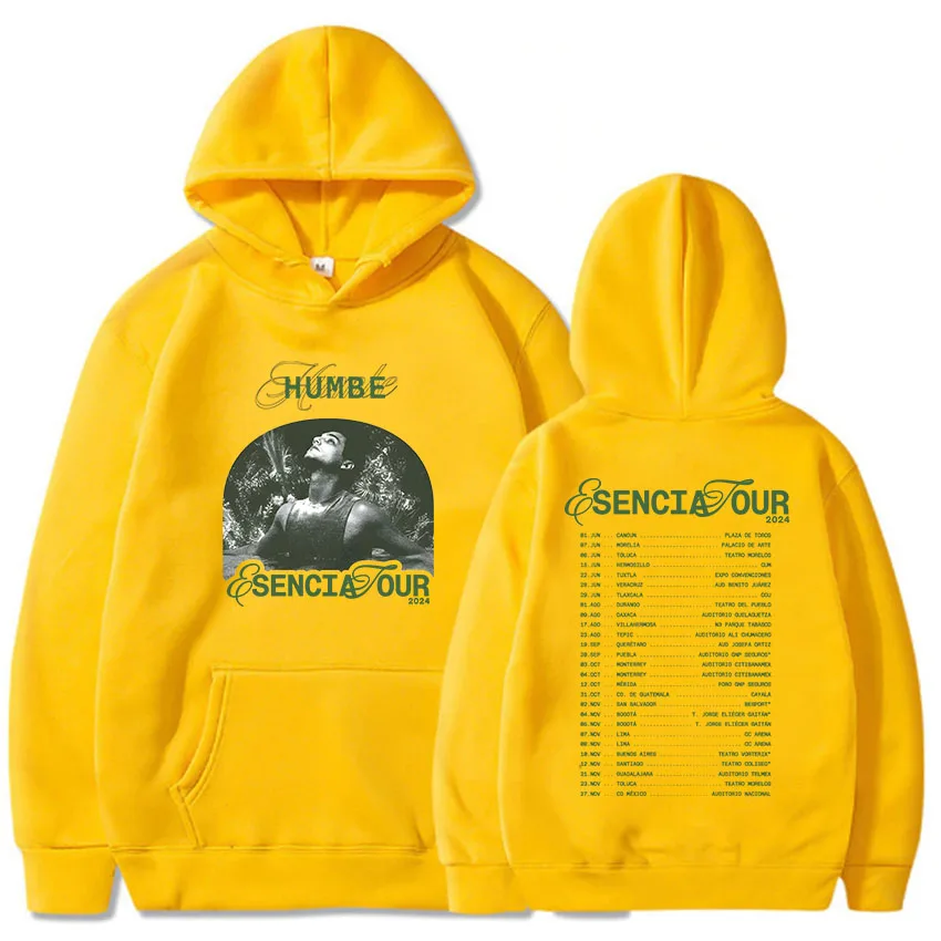 Print Clothes Humbe  Esencia Tour 2024 Hoodies Unisex Winter Warm Comfortable Sweatshirts Singer Graphic Men Women Pullovers Boy