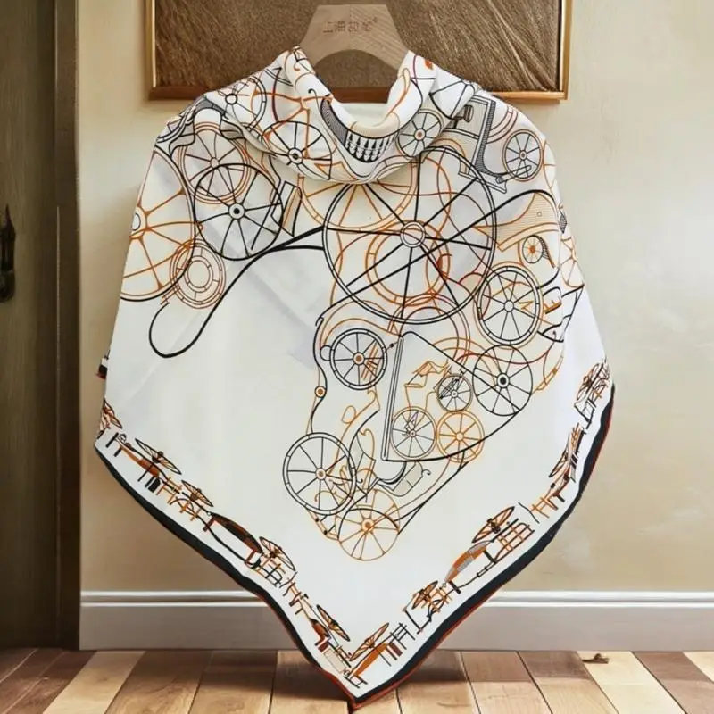 الحصان رئيس وشاح حريري 90 سنتيمتر مربع حك شالات اليد رولارد عصابات حقيبة اكسسوارات الشعر حزام حقيبة الديكور الأم هدية