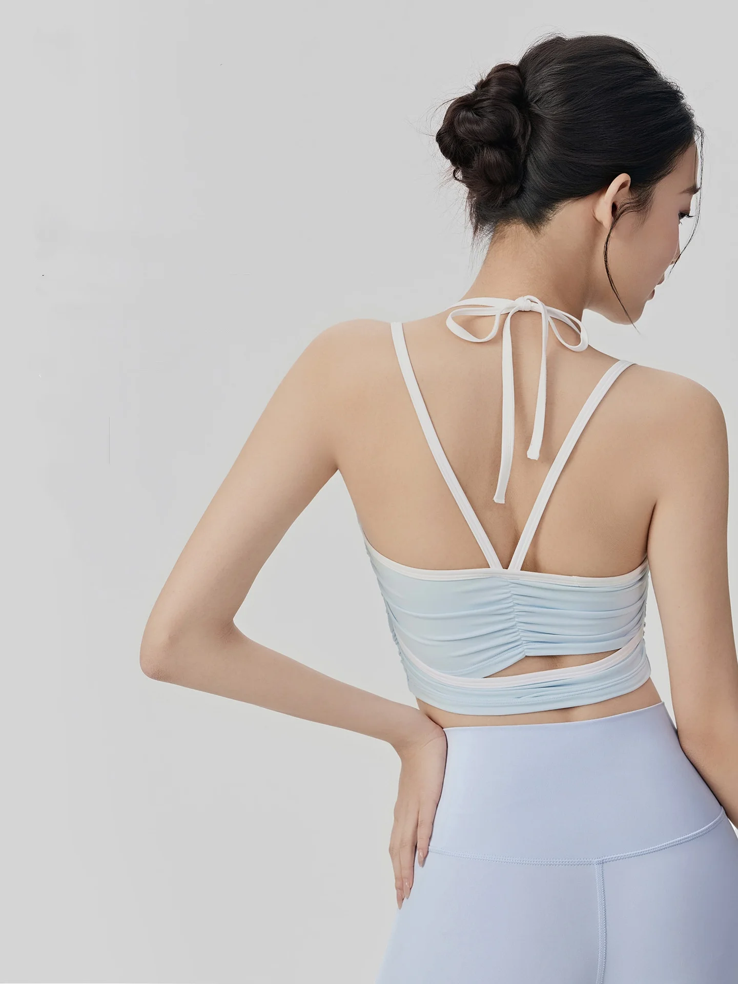 

Summer Short Hollowed-out Sports Fitness Halter Beautiful Back Elastic Breathable Training Pilates Tank Tops Comfortable Vest