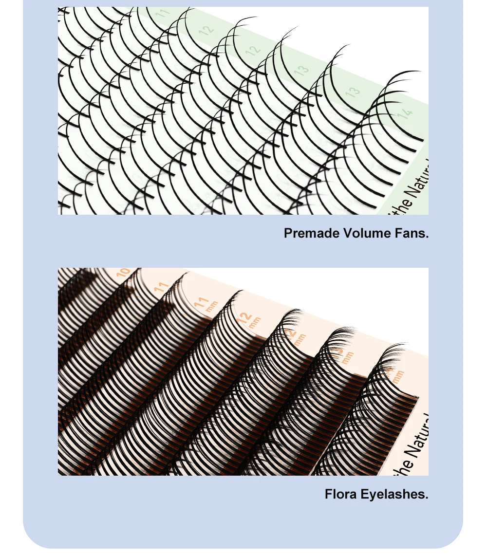 NATUHANA DIY 5D Feen-Wimpernverlängerungen, Spiky Cluster Premade Fans, Wispy Fluffy Faux Mink Falsche Wimpern, Natürliches Make-up – Detail 5
