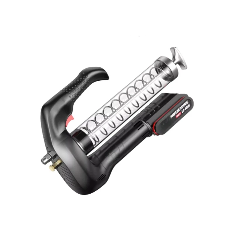 

24V 2AH 600cc portable lithium battery electric high-pressure grease gun, support battery connection, multi-tube injection mode