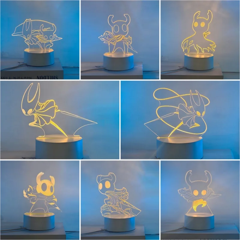 

Полый рыцарь, настольный ночник, чехол для игрового ПК, атмосферные украшения, коллекционные фигурки, украшение для спальни, подарки для мальчиков