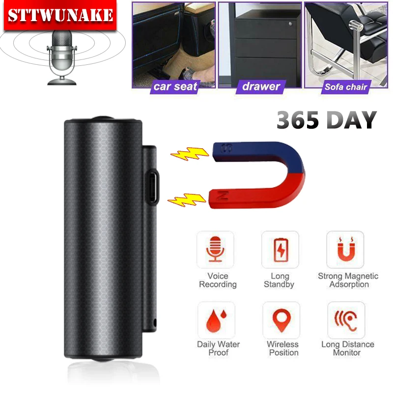 

500 Hours Time Mini Voice Activated Recorder Built-in Magnet Small Digital Audio Recording Device Sound Dictaphone STTWUNAKE