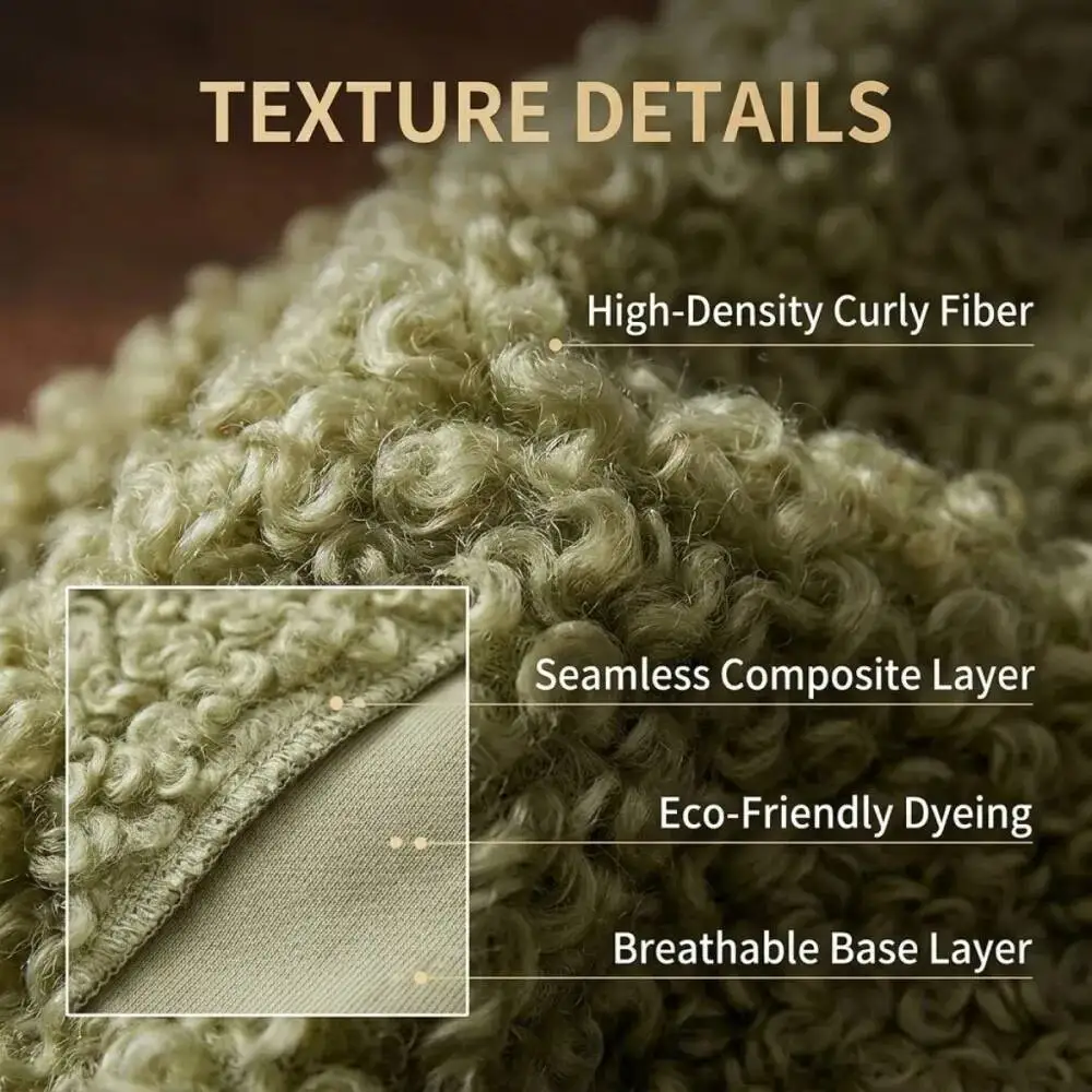 

New Soft Thick Curly Plush Fabric 160x40cm High Density Ultra Thick 100% Polyester DIY Home Sewing Designer Fabric