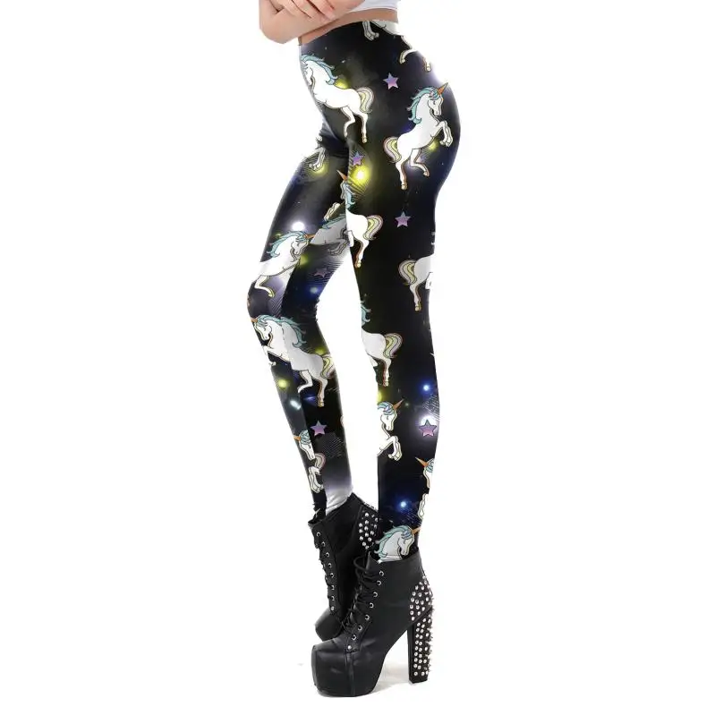 [You're My Secret] Leggings für Damen mit Cartoon-Pferde-Motiv, lustige, süße, lässige lange Hosen, sexy Hosen mit mittlerer Bundhöhe, Trainingshosen – Detail 5