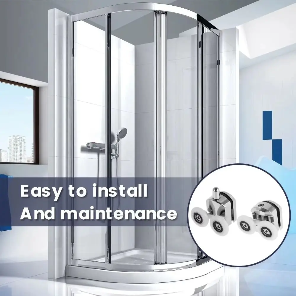 

Top / Bottom Door Wheels Aluminum Alloy 23/25mm Sliding Door Rollers Swinging Pulley Top Shower Door Sliding Door Parts