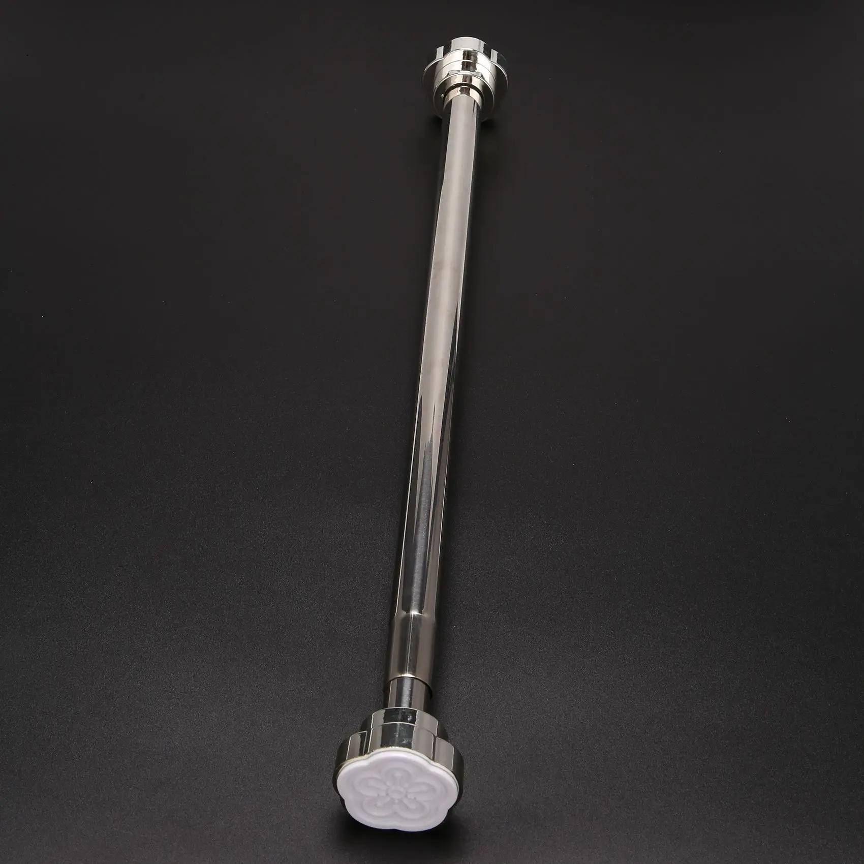 

AB08-Extendable Clothes Drying Pole Stainless Steel Shower Curtain Rod Retractable Spring Tension Rod For Bathroom